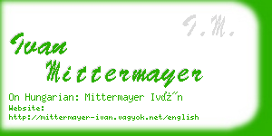 ivan mittermayer business card